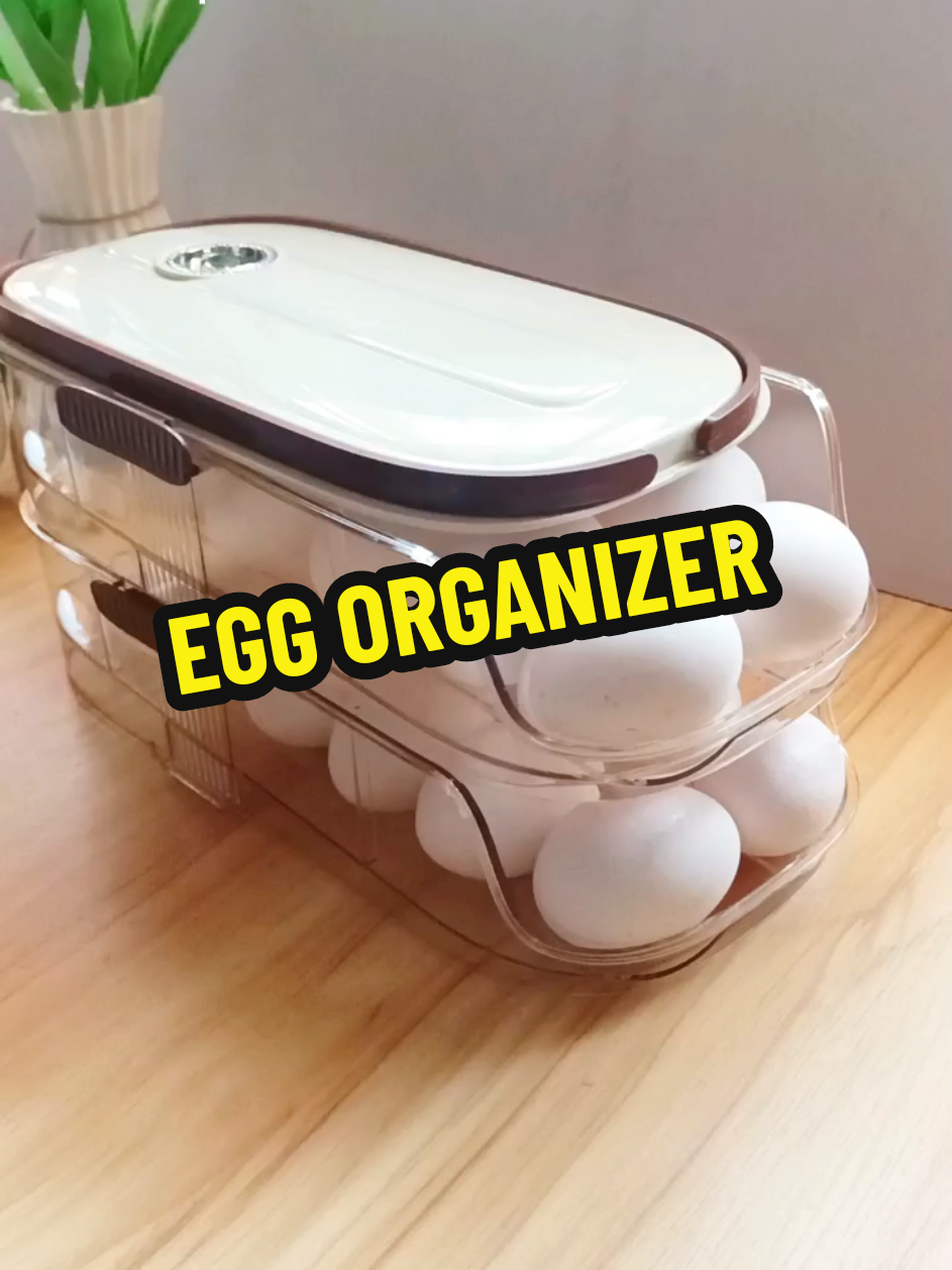 EGG ORGANIZER: “Laging basag ang itlog sa ref? 🥴 Time to say bye sa kalat at basag! 🥚✨ With this Egg Organizer, hindi lang maayos — aesthetic pa! 😍 Perfect for your fridge goals! 💯🧊 #EggOrganizer na ang sagot sa egg-sident problems mo! 😅” #EggOrganizer #FridgeGoals #OrganizedLife #TiktokFindsPH #KitchenEssentials #RefOrganizer  #AyosSaBahay #TiktokMadeMeBuyIt #PambahayNaAesthetic #StorageSolution #EggStorage 