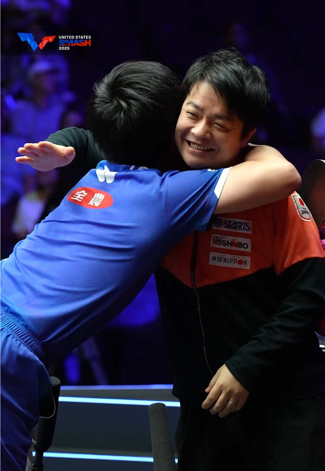 What a celebration 🎉 Tomokazu Harimoto makes it into his very first Grand Smash Semifinal 👏 #USSmash #TableTennis 