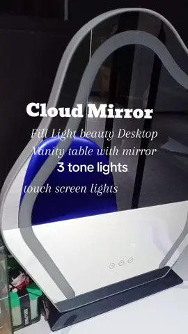 aesthetic cloud makeup mirror with lights#cloudmirror  #mirror #aestheticmirror  #3toneslightsmirror 
