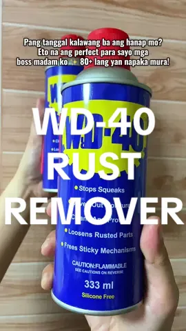 Epektib mga boss madam ko! Napaka mura lang nyan check out na! 🛒💛 #wd40 #rustremover #tanggalkalawang #rustspray #fyp #jhavalshop 