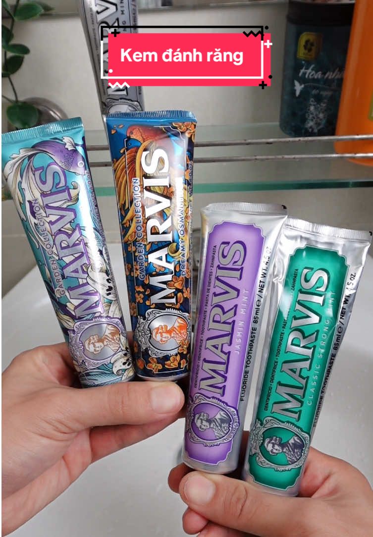 Mình đã dùng thử cái tuýt màu xanh thấy nó hỗ trợ giảm mùi hơi thở khá rõ luôn, nên mua thêm mấy loại nữa về dùng thử, kết quả như nào sẽ lên video thêm cho mọi người tham khảo nha | Kem đánh răng Marvis | Nhân check #nhancheck #review 