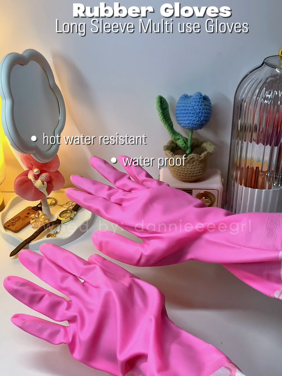 Cleaning Gloves, protect your hands ❤ #cleaninggloves #gloves #longgloves #longsleeve #rubbergloves gloves