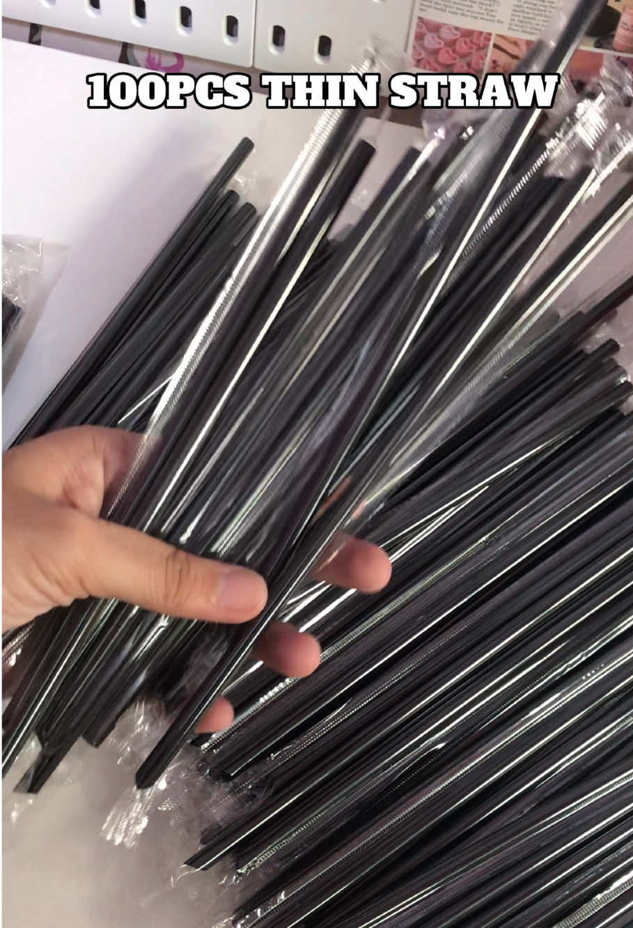 #100pcsthinstraw #thinstraw #juicestraw #straw #milkteastraw #blackstraw #individualplasticstraw #individuallywrapped #individuallywrappedstraw #bobastraw #milktea 