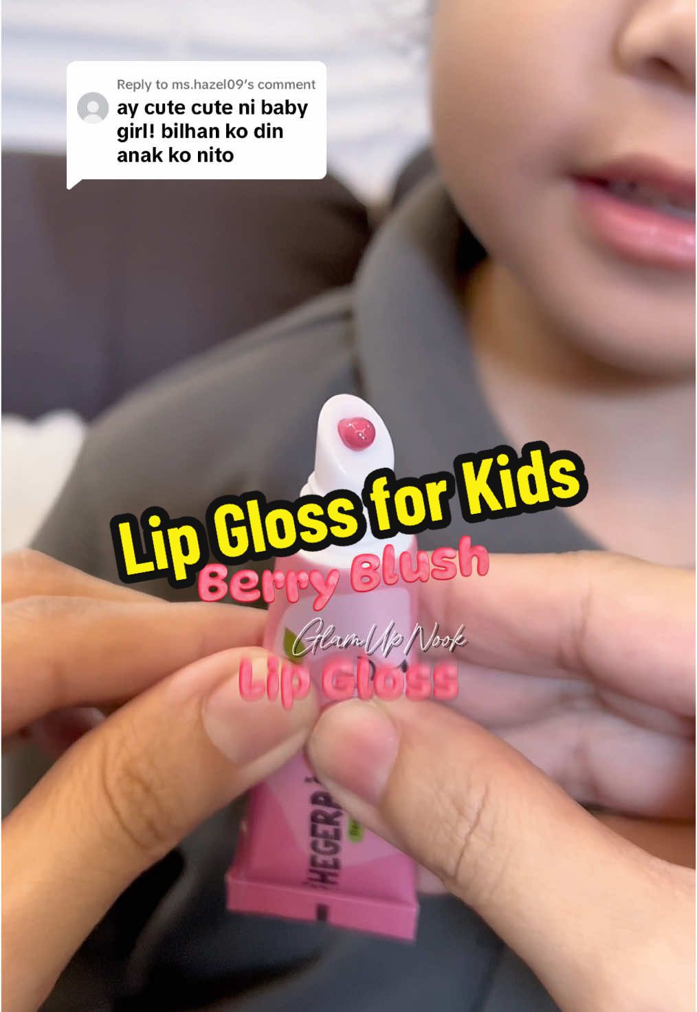 Replying to @ms.hazel09  Lip gloss para sa mga kikay baby girls #lipgloss #liptint #lipstick #babygirl #kidsmakeup #Hegerbaby #redlips 