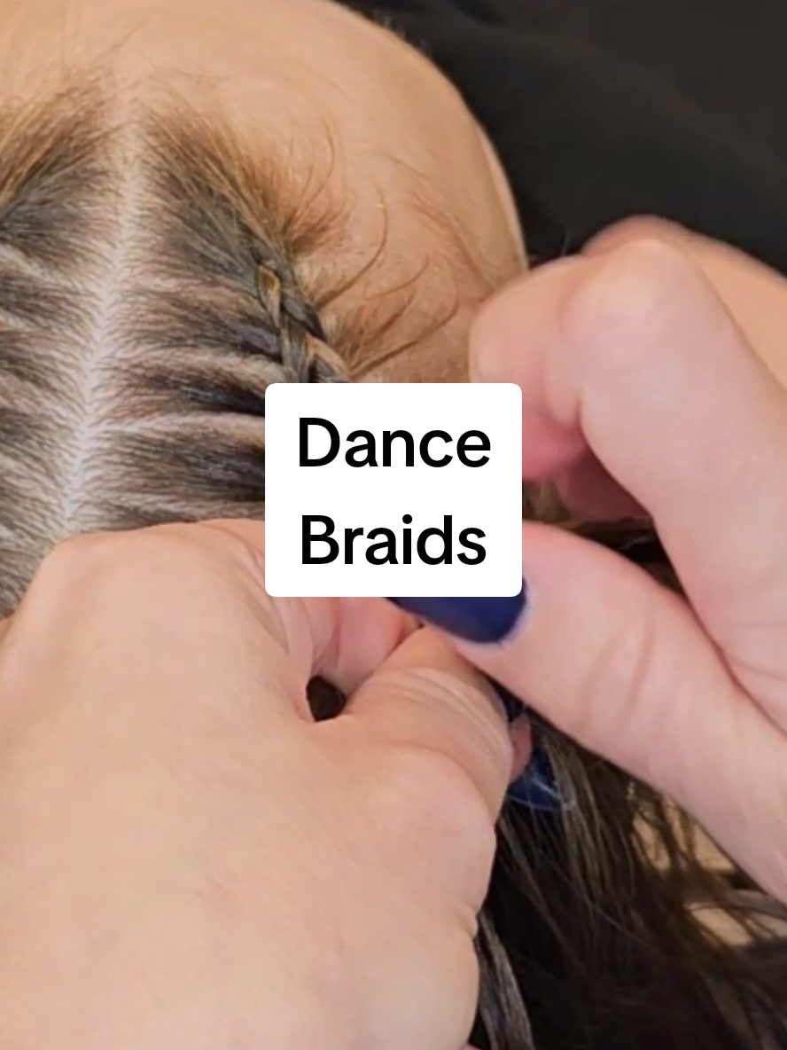 Your POV when braiding your daughters hair for her Dance Competition #DutchBraids #BraidTutorial #DanceHair #HowToBraid #kidshairstyles 