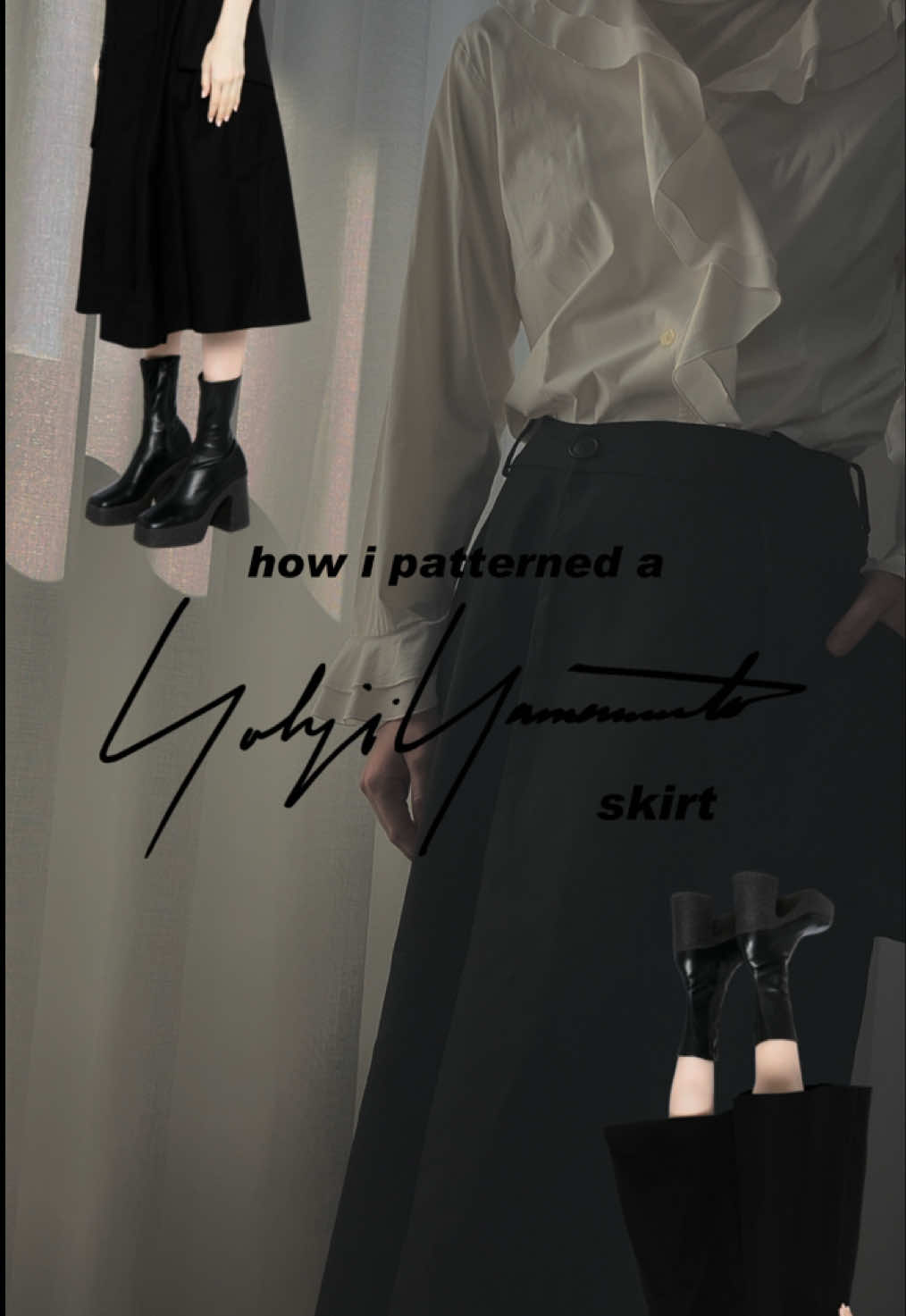 A responder a @CEO in China  I made this Yohji Yamamoto-inspired skirt just by looking at a photo. In this video, I show how I found the measurements and created the pattern, including the pleats and shape. Next video: pockets and finishing! #PatternMaking #FashionDesign #YohjiYamamotoInspired #SewingProject #SkirtPattern #DrapeAndDesign #DesignProcess #FashionStudent #SewingJourney #PatternDrafting 