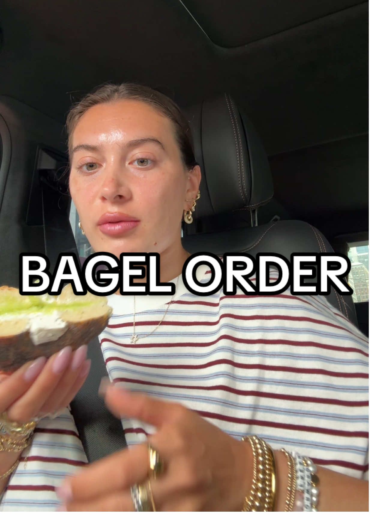 Poppyseed bagel with cream cheese and wasabi roe from Russ & daughters is worth every bit of effort from me #bagel #journey #nyc #parking #ticket #illegal #worthit #russanddaughters #wasabiroe #markys 