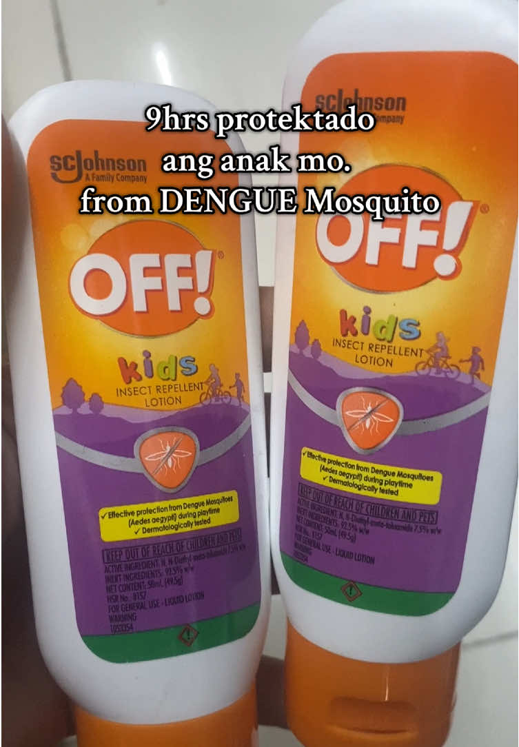 OFF! Kids Mosquito Lotion #iwasdengue #mosquitoreppellantlotion #offlotion #off  #antidenguemosquitos #antidengue #lotionforkids #fyp 