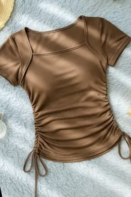 crop top square Neck Serut samping  #squareneck #croptop #croptopsquareneck #squareneckcroptop 