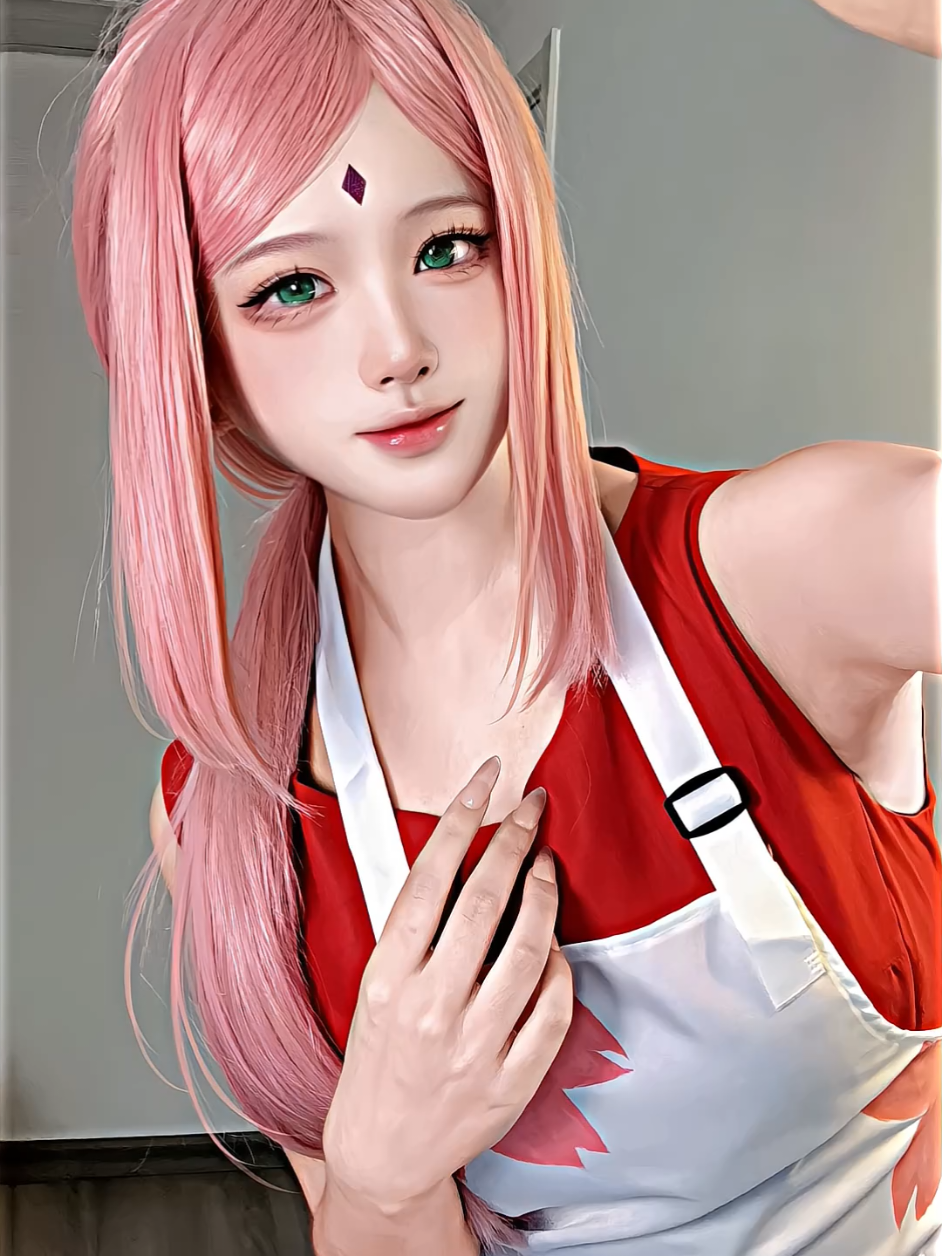 cook for you #sakura #sakuraharuno #sakurauchiha #cosplay #fyp 