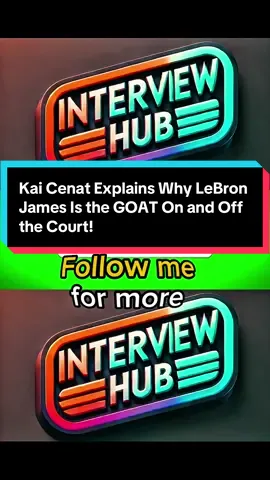 Kai Cenat Explains Why LeBron James Is the GOAT On and Off the Court! Basketball fans, this one’s for you! Kai Cenat shares his heartfelt thoughts on why LeBron James is the GOAT, highlighting both his on-court dominance and off-court impact. This inspiring clip connects sports culture with personal admiration, making it a must-watch for TikTok audiences who love sports and motivation. Share and spark the GOAT debate! Kai Cenat is one of the world's biggest streamers—an internet juggernaut known for his marathon broadcasts, and for redefining what's possible in live entertainment. It's no wonder he was just named to the TIME100 Creators List. Check him out on Twitch for the live and uncut, or watch the clips at Kai Cenat Live on YouTube for shorter form videos. But how is he with spicy food? Find out as Kai takes on the wings of death and discusses the state of the NBA, his relationship with Kevin Hart, and why Sean Evans is the G.O.A.T. @Interview Hub  @Interview Hub  @Interview Hub  #LeBronGOAT #BasketballLegend #KaiCenatSpeaks #KaiCenatJourney #KaiCenatInspires #CelebrityGuests #interview #interviewhub9 #CelebrityInterview 