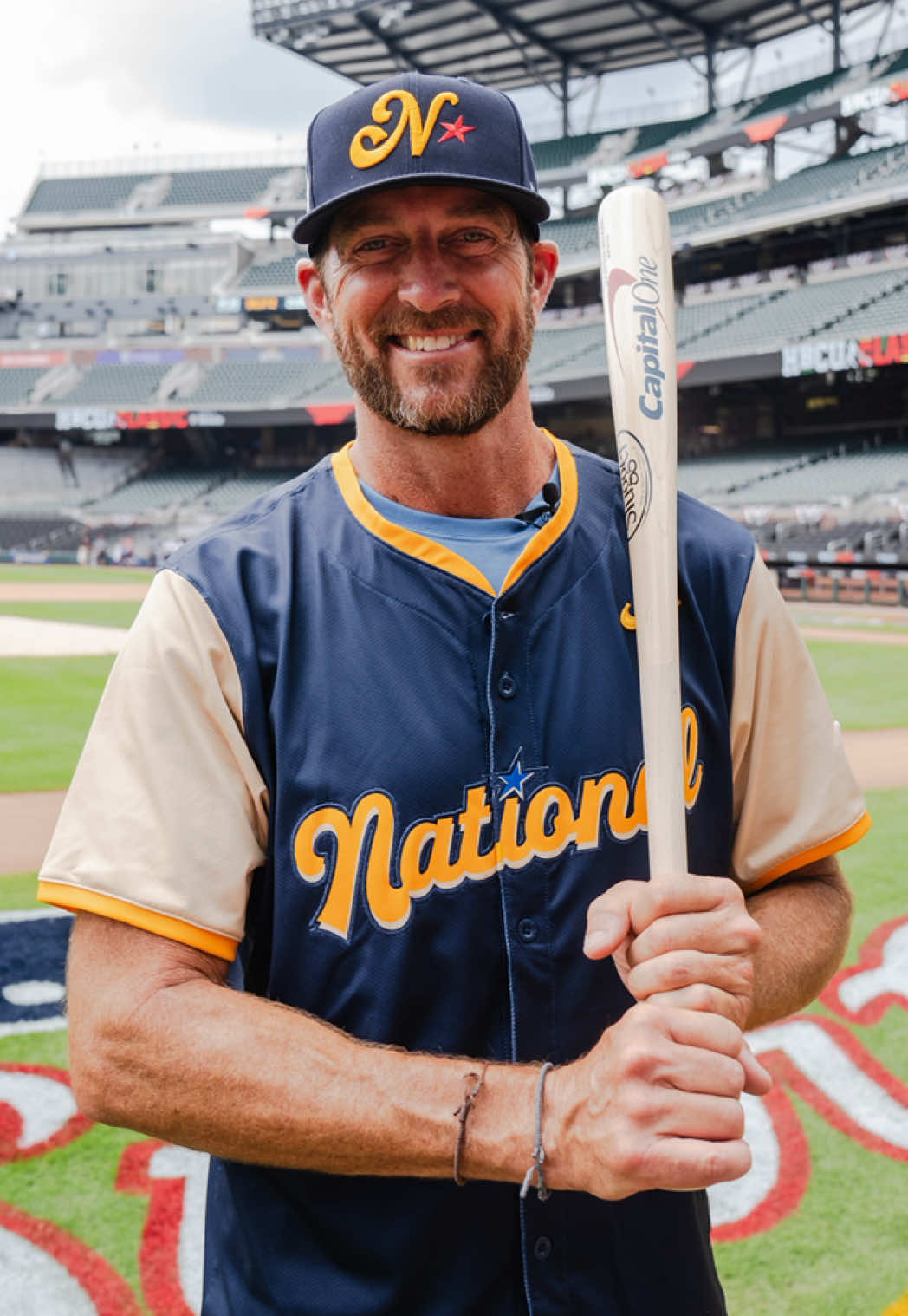 Tune into the @MLB All-Star Celebrity Softball Game tonight at 7 p.m. ET on MLB.TV and watch The Capital One Bank Guy show off his baseball skills. #MLBAllStarWeek 