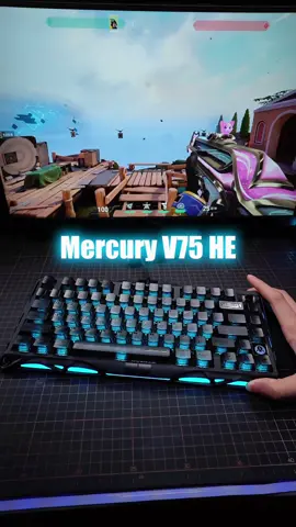 Unleash insane speed with Mercury V75 HE – Stealth Black.  Rapid Trigger tech fires your commands in a flash. Think you can keep up? Smash that ⚡ and prove it! . . . #gravastar #gravastarV75 #GravaStarHE #HEKeyboard #HallEffectSwitches #MagneticSwitchKeyboard #MagneticSwitch #gamingkeyboard #gaming #MagneticKeyboard #pcgaming #gamers #Valorant #GamingSetup #desk 