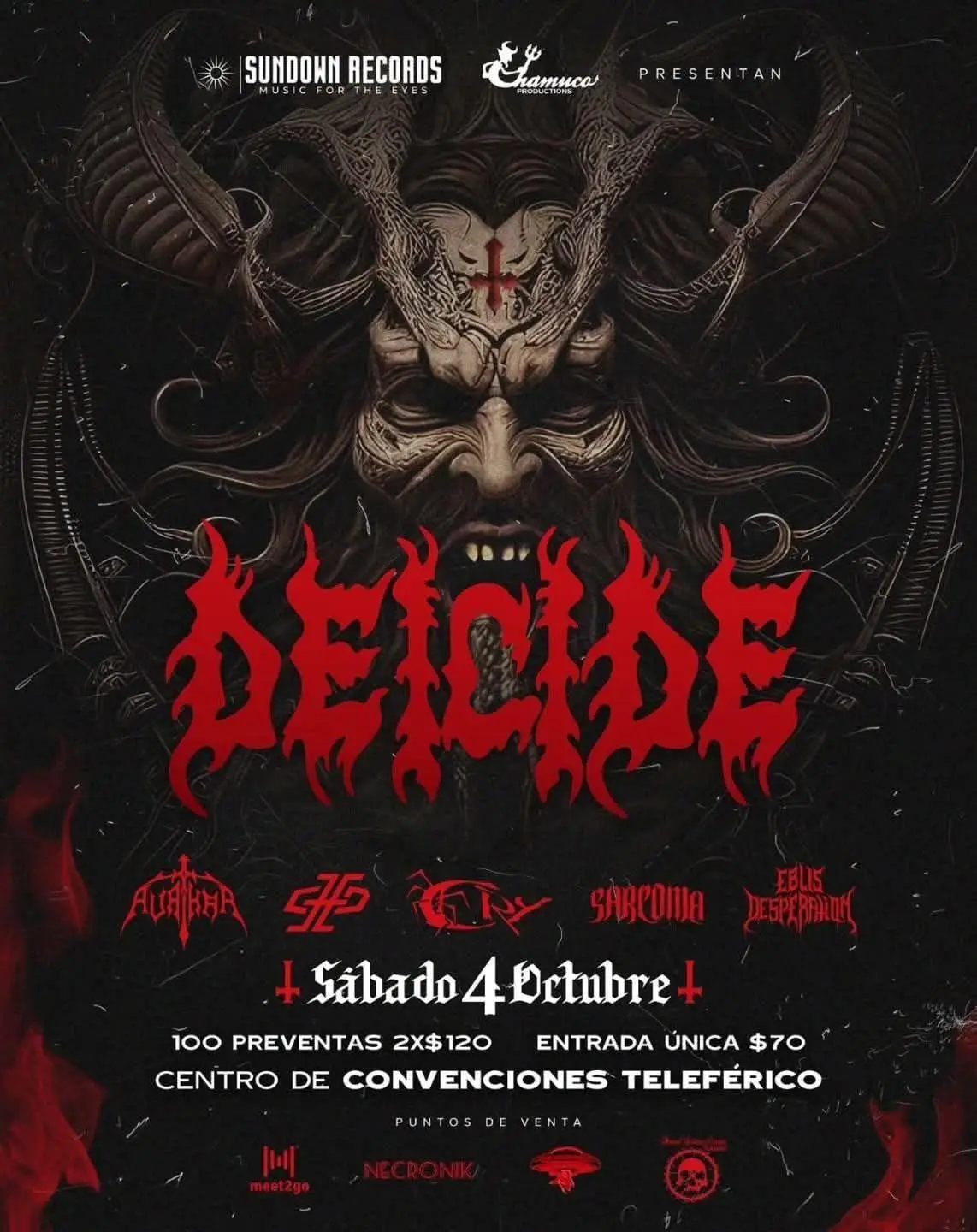 Deicide regresa a Ecuador. Sábado 4 de Octubre Centro de convenciones El Teleférico 100 primeras preventas 2 x $120  Entrada Única: $70 #deathmetal #metal #rock #paratiiiiiiiiiiiiiiiiiiiiiiiiiiiiiii #videoviral 