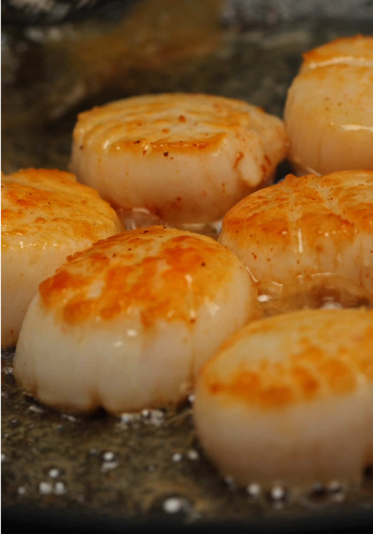 Seared Scallops Salad ⚙️ If you’re passionate about creating cinematic 🎥, high-quality videos and dream of becoming a full-time content creator 🎬, visit our website through the link in bio to sign up for our course and start your journey today!  📕Recipe here ❂ Ingredients: 8 pcs Fresh Scallops 3 Tbsp Butter 1 Lemon 1 small Shallot Onion 2 Cloves of Garlic Salt/Pepper to taste Parsley Avocado Oil Arugula Baby Spinach 1/2 Grapefruit Pine nuts Cooking process: ⁃ Wash then dry the scallops very well with a paper towel. ⁃ Salt a little ⁃ Heat the nonstick sauté pan over medium high heat until very hot. Add the avocado oil, place the scallops in the pan. ⁃ Sear on the first side, without touching or flipping, for about 3 minutes, or until golden. Using tongs, turn the scallops over, add butter and drizzle with lemon juice, sear for 1 to 2 minutes more, until the scallops are just cooked through. ⁃ Move the scallops to a plate. Make a sauce for scallops: In the same pan, add shallots, garlic, lemon zest, butter and parsley. ⁃ Roast the pine nuts in a dry frying pan a little. ⁃ Place arugula and spinach on a large plate, drizzle with a little olive oil. ⁃ Lay slices of peeled grapefruit on a pillow of greens. Then lay out the scallops and pour sauce over them. Sprinkle top with pine nuts. ⁃ Enjoy 🖤 #scallops #scallopsrecipe #seafood #healthyrecipes #healthyfood #seafoodlover #seafoodsalad #food #Foodie #EasyRecipes #EasyRecipe #cooking #foodart #cookingart #usa #american #americankitchen #americancuisine #foodinfluencer #foodblogger #glutenfree 