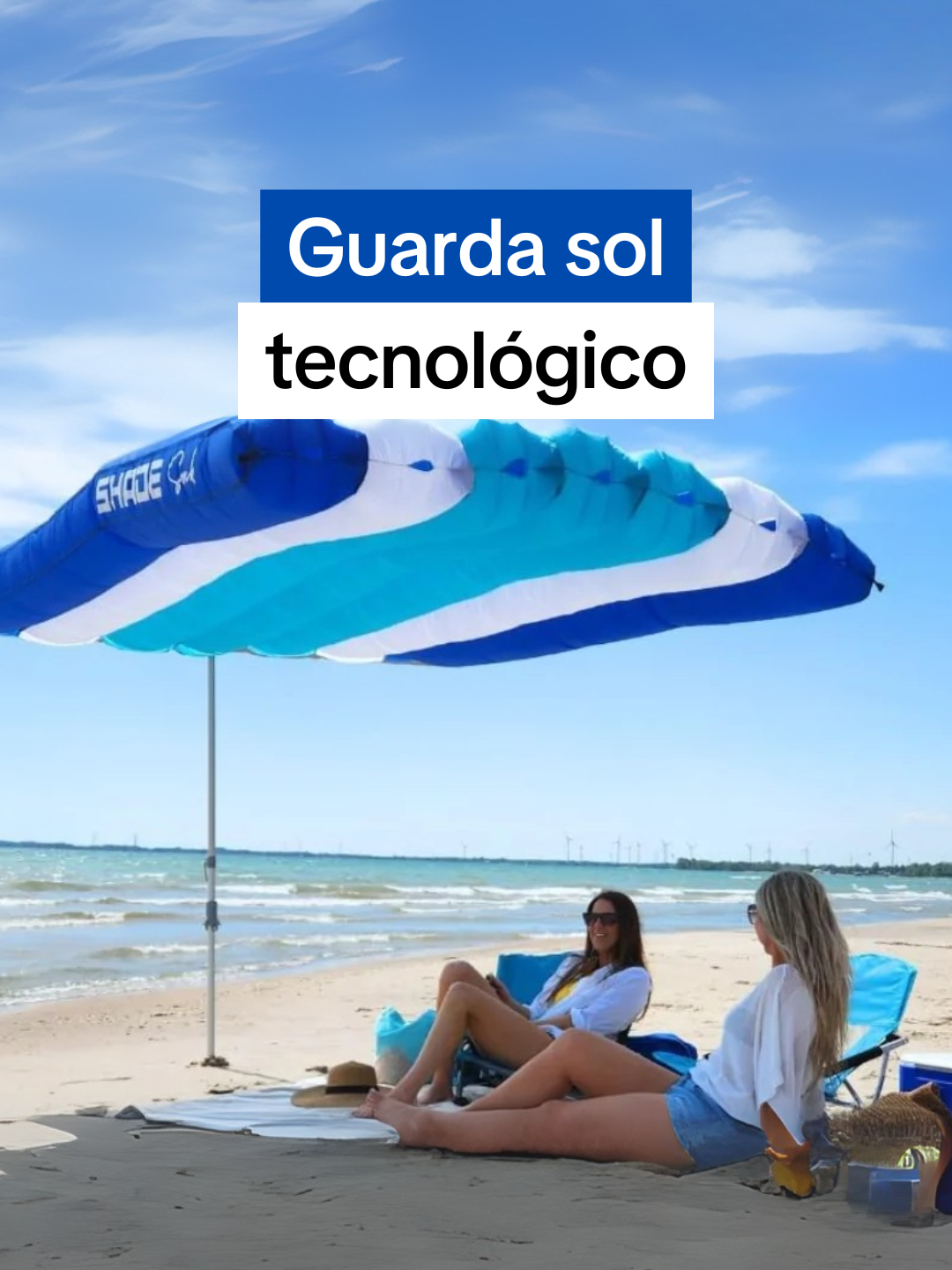Guarda sol tecnológico, conhece? #GuardaSolTecnológico #PraiaComConforto #InovaçãoNaSombra #ShadeSock #TecnologiaParaVerão #TechTalksSA #SmartUmbrella #BeachTech #ShadeInnovation #SummerGadget #InflatableShade