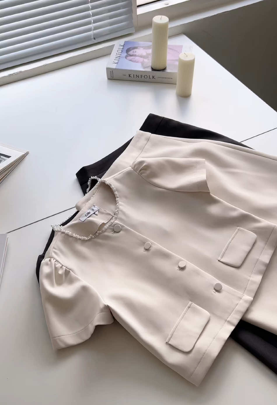 Phiên bản áo croptop mix với chân váy tối giản, thanh lịch mà quá ư là dễ ứng dụng #calie #unboxing #xuhuong #summervibes 