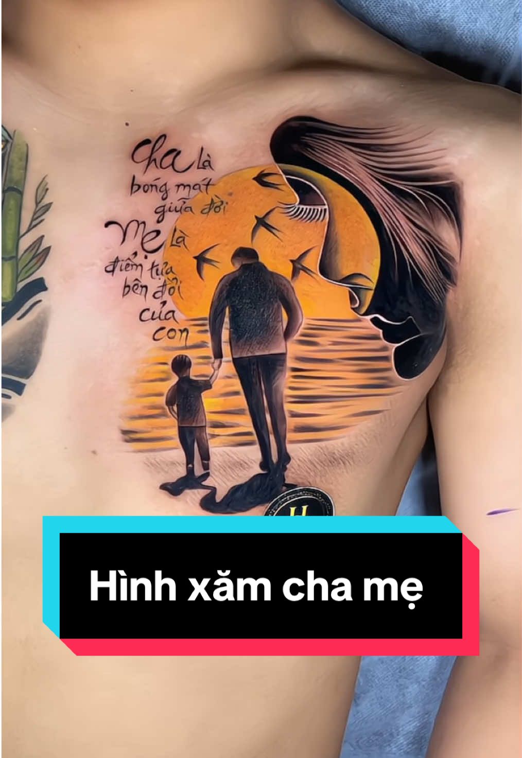 Hình xăm ý nghĩa về cha mẹ ❤ #tattoo #xăm #xămtpvinh #xămhinhnghethuat #hparttattoo #hoangphamtattoo #viral #goclamdep 