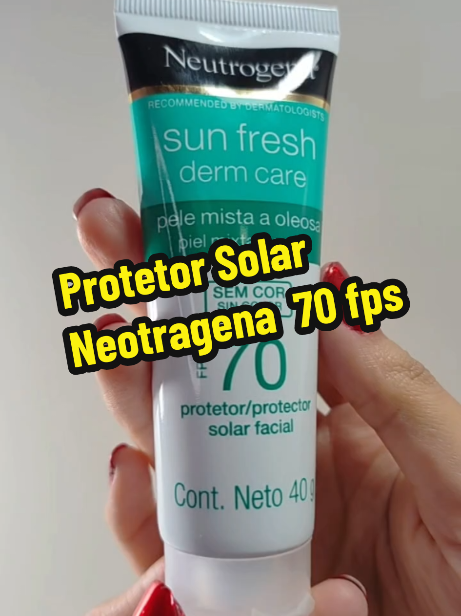 Neutrogena FPS 70 sem cor: perfeito pra pele oleosa! 😍