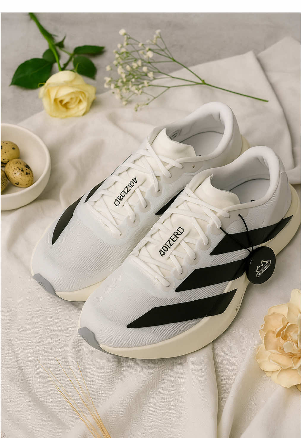 Adidas Adizero Evo SL White Black (100% Authentic #sepatu #sepatupria #sepatuwanita #sepatuwhite #adidas #sepatuadidas #sepatuoriginal #sepatu boot putih motif pshion #sepatuadidas #fyppppppppppppppppppppppp 