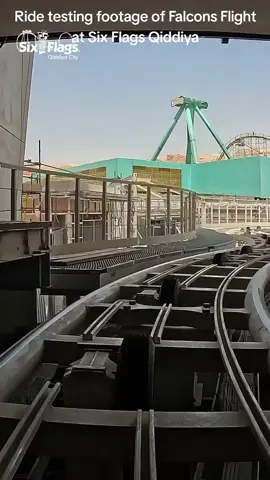 Six Flags Qiddiya has began testing Falcons Flight. The world's longest, tallest, and fastest rollercoaster. #thepanicreport #panic #thrillpark #sixflags #falconsflight 