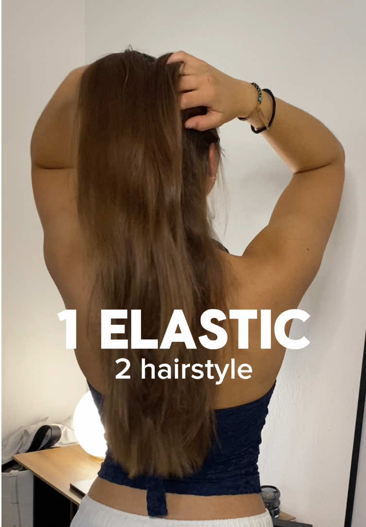 1 ELASTIC 2 HAIRSTYLE  #tip #hack #hairstyle #bun #easyhairstyles #tutorial #Summer #summerhairstyles 