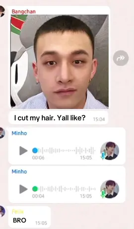 Skz group chat. #straykids#stay#skz#bangchan#haircut#groupchat#funny#leeknow