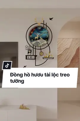 Đồng hồ hươu tài lộc treo tường decor trang trí phòmg khách#trangtriphongkhach #trangtrinha #mindcor #muataitiktokshop #thuhaifreeship #wwwmindecor #xuhuongtiktok #donghotreotuong 