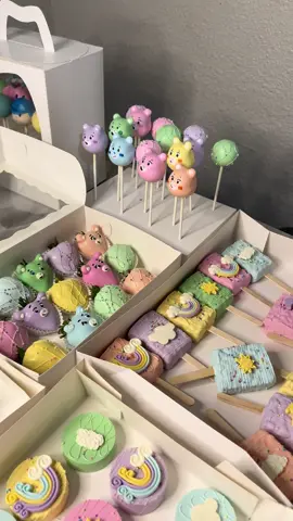 Care bears🩵💙💚💜🧡💛 - - - - - - #carebears #carebearstreats #carebearstare #carebearcollection #carebearlover #carebearsparty #cakepops #partytreats #sanbernardino 