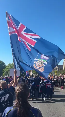 Falkland Islands team walk through for the opening ceremony of the Orkney 2025 Island Games #falklandislands #orkney #orkney2025 #islandgames 