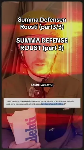 Summa Defense sai paljon kritiikkiä. Suurin lähde ja inspiraatio videoon Kauppalehden mahtavasta artikkelista. Tein tästä pidemmän YouTube pätkän, mutta tässä pätkittynä osin tiktokkiin. Part 3/3. #sijoittaminen #yrittäjä #pörssi #osake #kauppalehti 