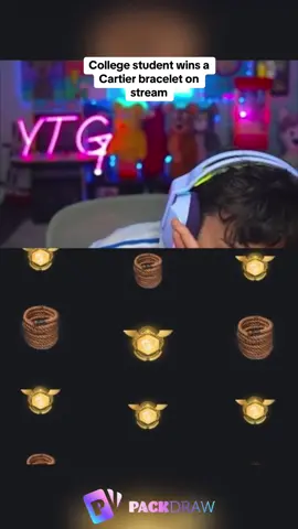 College student wins a Cartier bracelet on stream #kickstreaming 