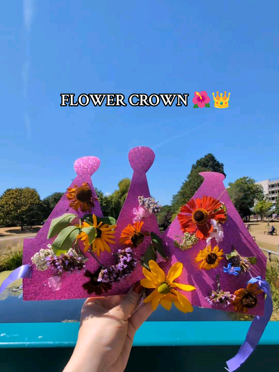 How cute is this toddler activity? We made a lovely flower crown at the park, and my daughter was so excited to wear it! 👑🌺 #toddleractivities  #toddlerlearning #flowercrown #finemotorskills #finemotoractivity #MomsofTikTok #screenfreeactivities  #toddlercrafts #springcrafts #screenfreeplay #toddlermom #toddlersoftiktok #diycrafts #creatorsearchinsights 