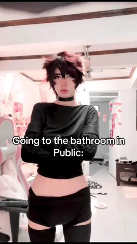 I go to the men's bathroom and they get scared 🥀 WHAT I HAVE TO CHOOSE IF I AM A MAN THAT LOOKS LIKE A GIRL.. #femboy #femenineboy #twink #humor #meme #femboymeme #femboymemes #relatable #unitedingrief 
