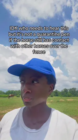 I know some horse farms are structured different but if you constantly have horses coming and going then you need to have a ‘No Contact’ quarantine area. #fyp #horsesoftiktok #horses #equestrian #horseriding 