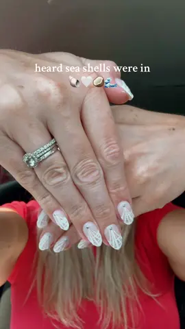 gotta go play mermaids with these girlies 🐚🥥🤍 #nailday #newnails #fyp #trendy #trending #nailinspo #nails #nailtok #summernails #julynails #nailtransition 