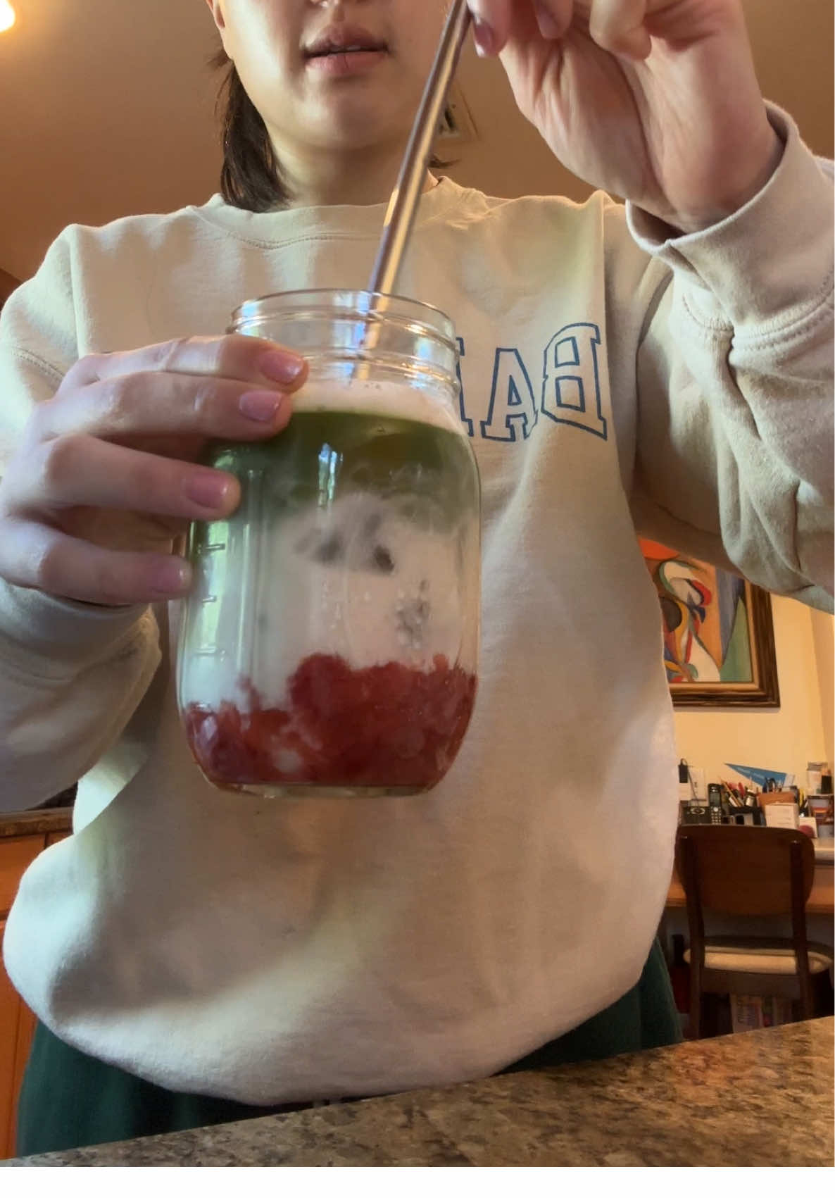 Matcha fail 🍓🍵 #matcha #strawberrymatcha #latte #coffeetok #fyp #girls #viral #fail #blankstreet @Blank Street 