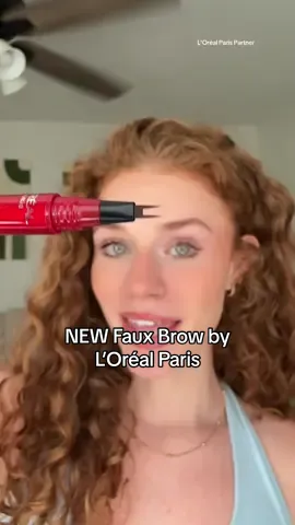 Red hair on fire, brows on point 🔥 thanks to the NEW Faux Brow by L’Oréal Paris! @loréal paris usa #LOrealParisPartner #LORealParisMakeup 