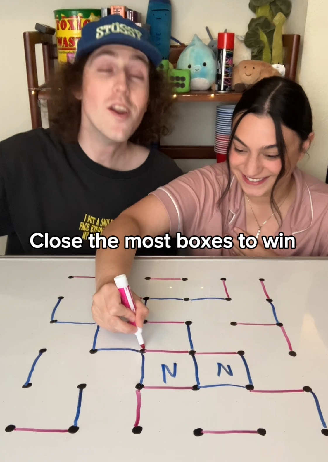 Who’s team u on? 😮‍💨🙋🏻‍♂️🙋🏻‍♀️ #GameNight #challenge #couplechallenge #penandpaper #twoplayergames 