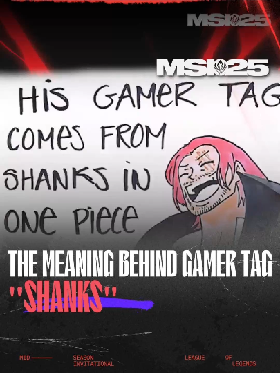 The meaning behind Gamer Tag - SHANKS #MSI2025