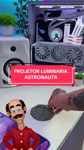 Projetor luminária astronauta, para deixar teu quarto muito foda, compra no tiktok shop!!! #tiktokshop #fyp #viral 