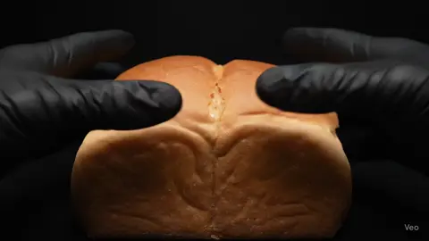 “Soft, fluffy bread splitting open with creamy goodness inside. ASMR lovers, this one’s for you! 🤍🍞✨” #ASMR #BreadBreaking #CreamFilling #SatisfyingSounds #FoodASMR #FluffyBread #TikTokFood #SlowMoFood #Foodie #OddlySatisfying #ai #aiart 
