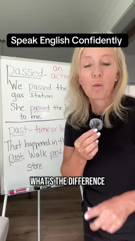 Passed and past - Did you know the difference? ☀️COMMENT ☀️SAVE and SHARE ☀️ SUBSCRIBE #wordbywordweekly #speakenglish #speakenglishconfidently #englishformoms #learnenglish #englishspeakingpractice #englishspeakingtips #tiktokteacher 