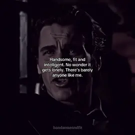 Nothing is cringe when it’s facts #handsomeandfit #patrickbateman 