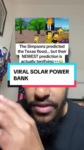 The Simpsons warned us. Trump confirmed it. The grid won’t survive. This solar power bank might. 😳 #solarpowerbank #solarpower #powerbank #solarcharger #charger #tiktokshopmusthaves 
