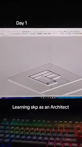 It took 10 hours to complete this.  Day 1 of learning SketchUp as an Architect.. #architecture #architect #architecturestudent #fyp #viral 