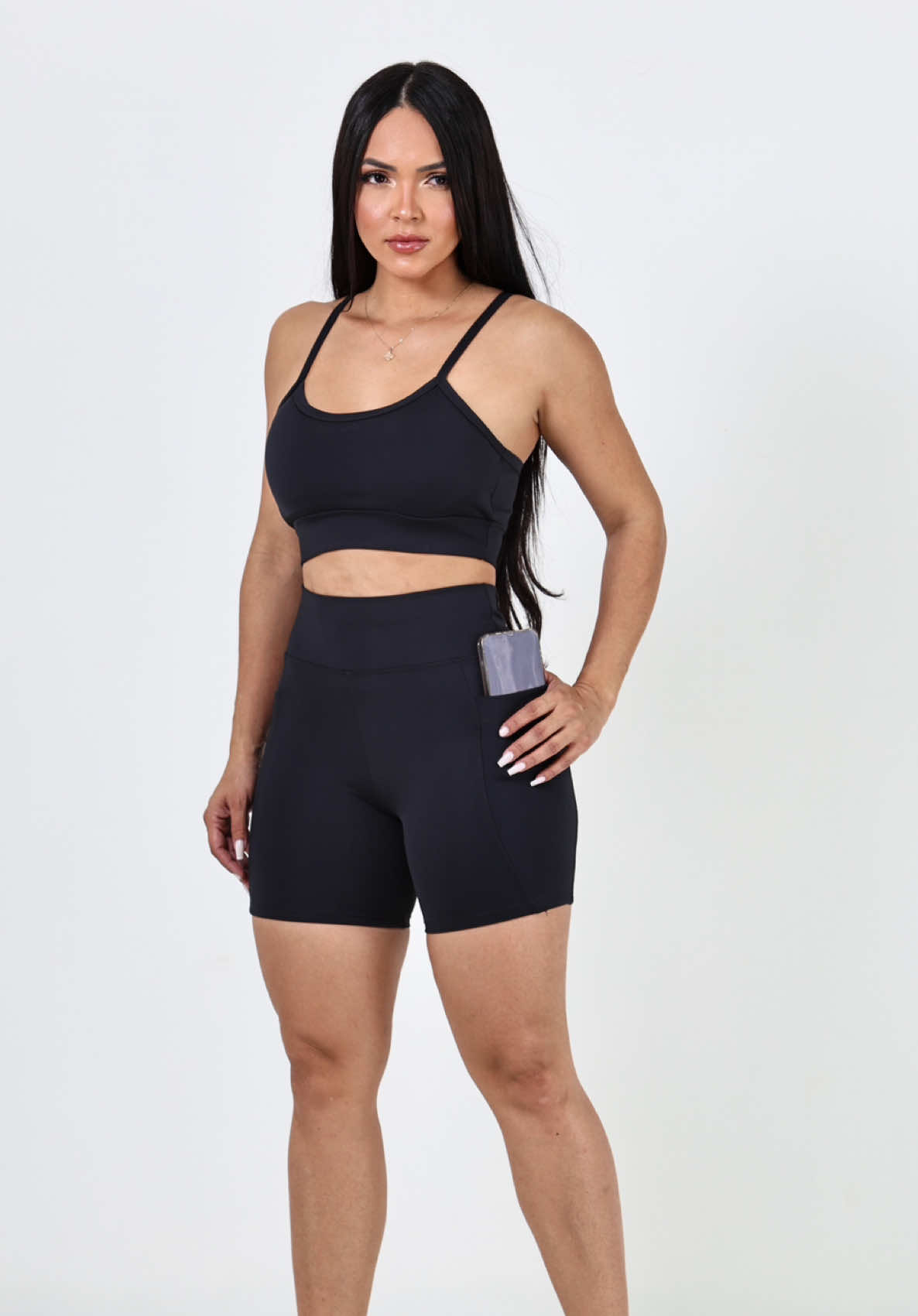 Conjunto Short com Bolso Feminino Esportivo, Zero Transparência. 😍 #explore #modafeminina #modafitness #shortcombolso #Fitness #conjuntoacademia #conjuntosfitness #atacadobras #varejoeatacado 