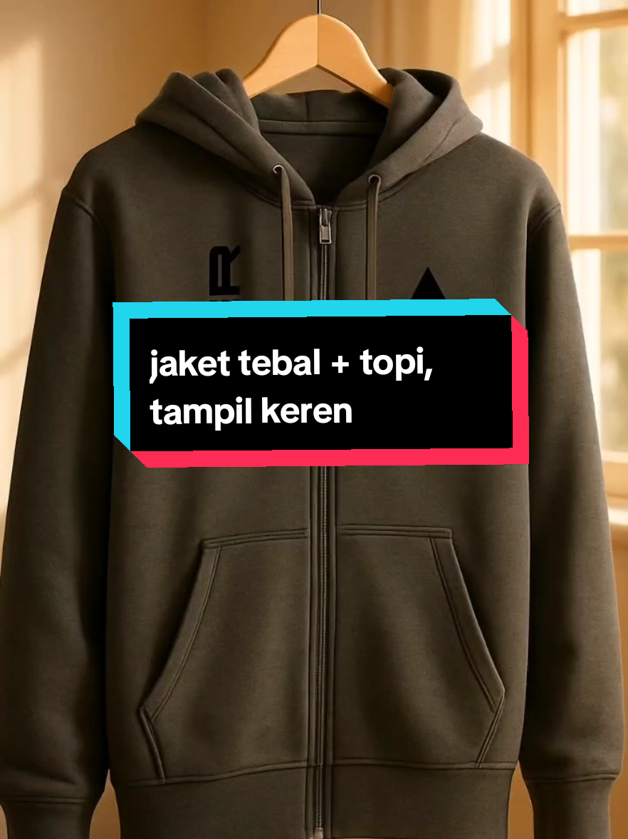 Rekomendasi jaket tebal + topi, tampil keren. #HoodiePriaKeren  #JaketDistroMurah  #OOTDCowokSimple  #HoodieFleeceNyaman  #BonusTopiGratis 