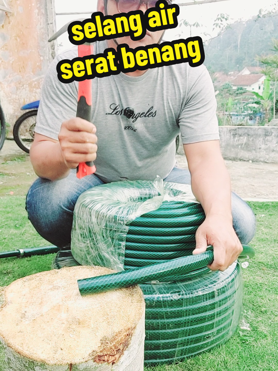 selang serat benang premium - tebal 2 mili mtr anti nekuk - 1/2 5/8 3/4 & 1 inch - panjang 10 20 30 50 100 meter #selang #selangair #selangseratbenang #selang50meter #selang100meter 