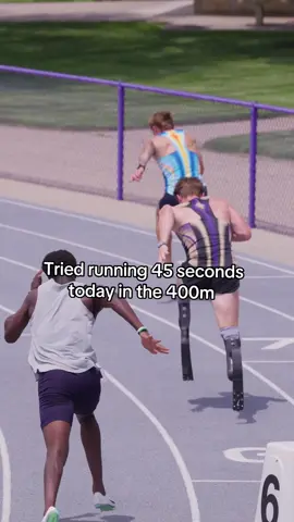 WORLD RECORD!! 45.70  Been chasing 45 seconds for so many years, wouldn’t want it any other way 🦿🦿 Can’t thank the team of people around me who helped make it happen. It’s not the end it’s just the beginning. All eyes one USA championships 🇺🇸